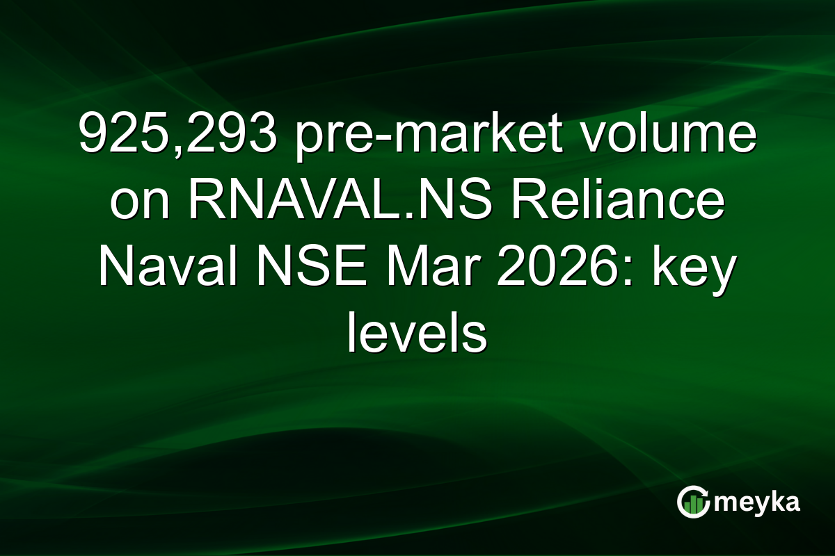 925,293 pre-market volume on RNAVAL.NS Reliance Naval NSE Mar 2026: key levels