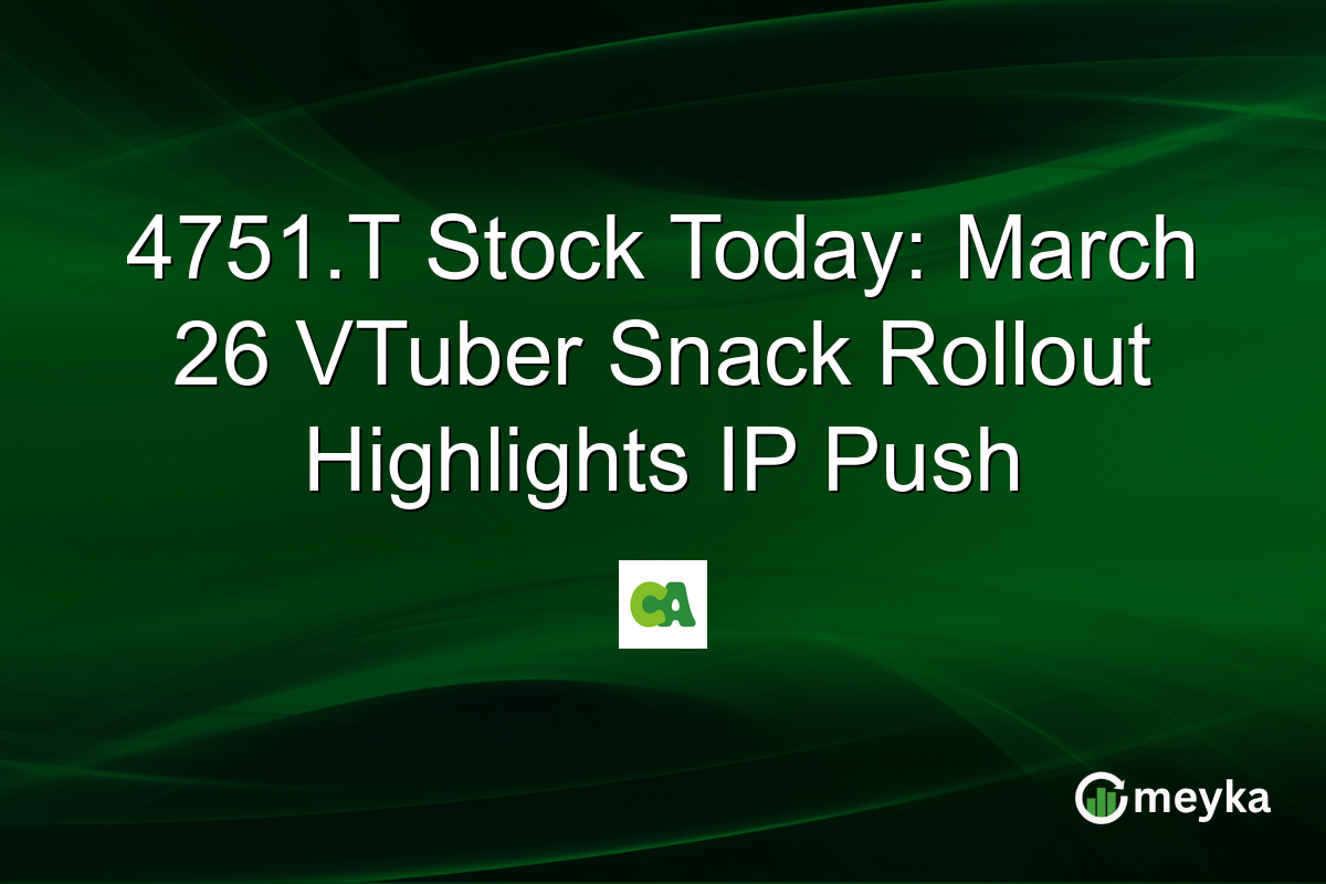 4751.T Stock Today: March 26 VTuber Snack Rollout Highlights IP Push