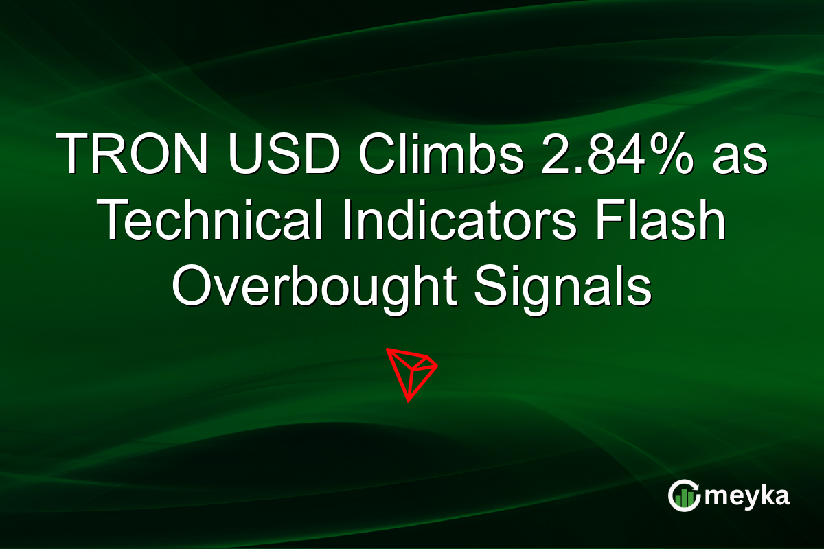 TRON USD Climbs 2.84% as Technical Indicators Flash Overbought Signals