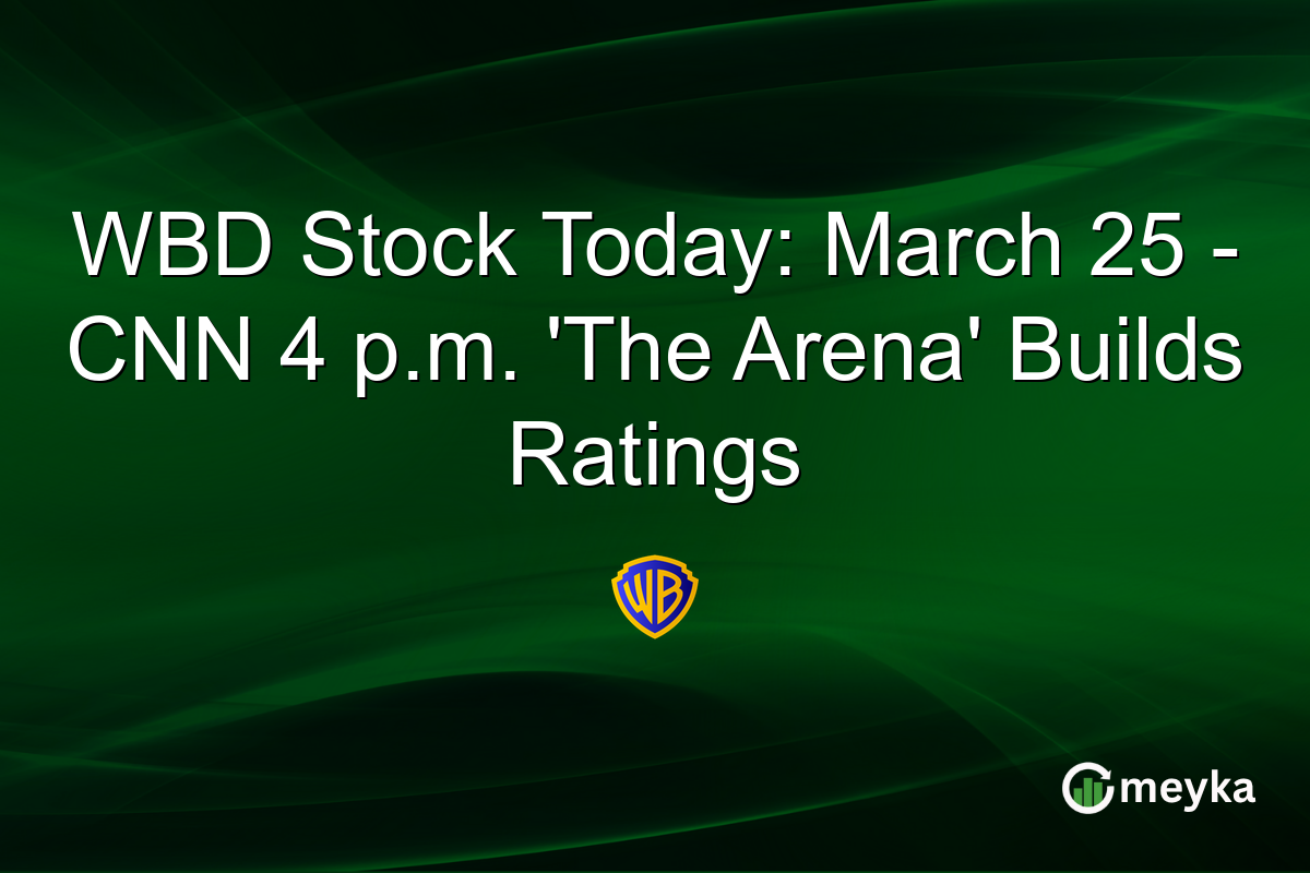 WBD Stock Today: March 25 – CNN 4 p.m. ‘The Arena’ Builds Ratings