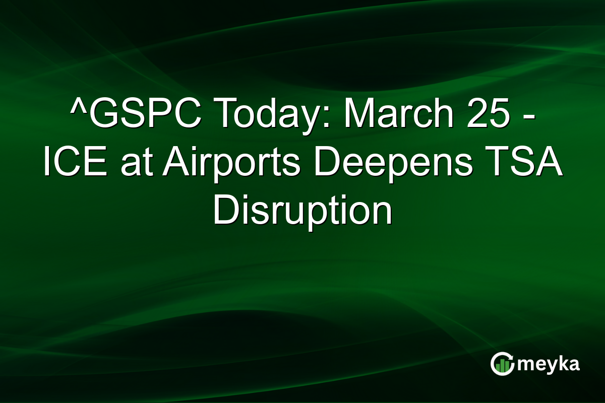 ^GSPC Today: March 25 – ICE at Airports Deepens TSA Disruption
