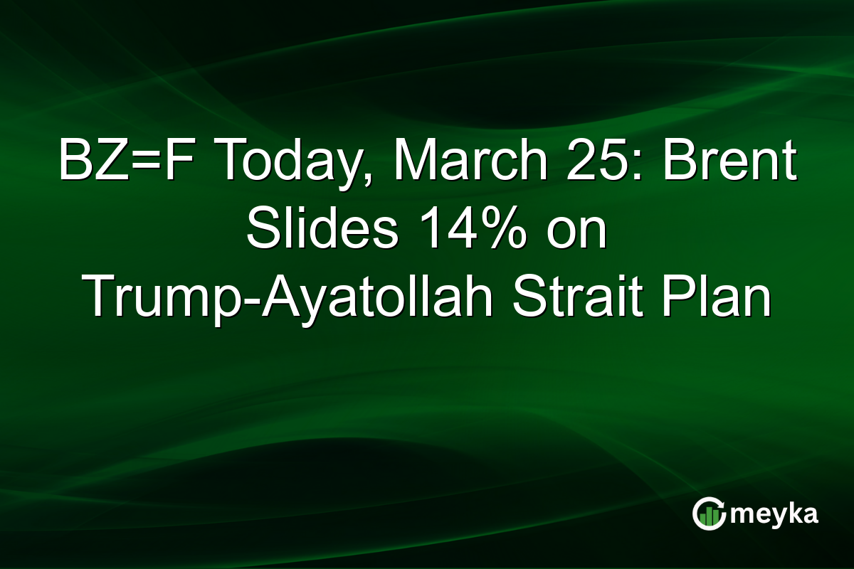 BZ=F Today, March 25: Brent Slides 14% on Trump-Ayatollah Strait Plan