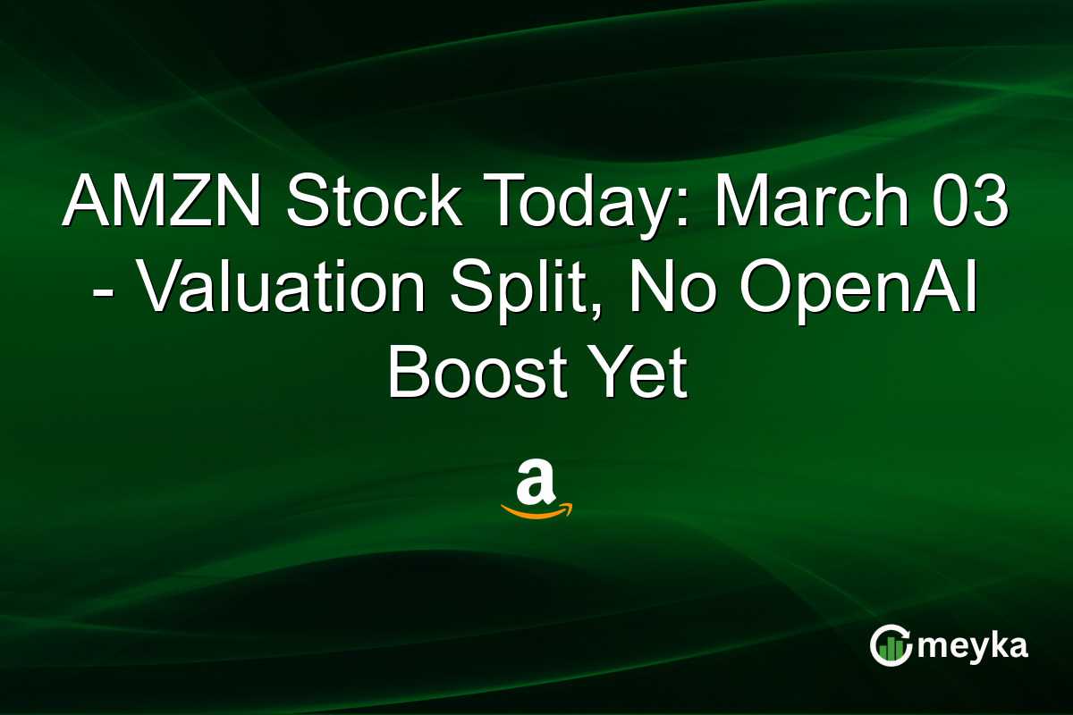 AMZN Stock Today: March 03 - Valuation Split, No OpenAI Boost Yet
