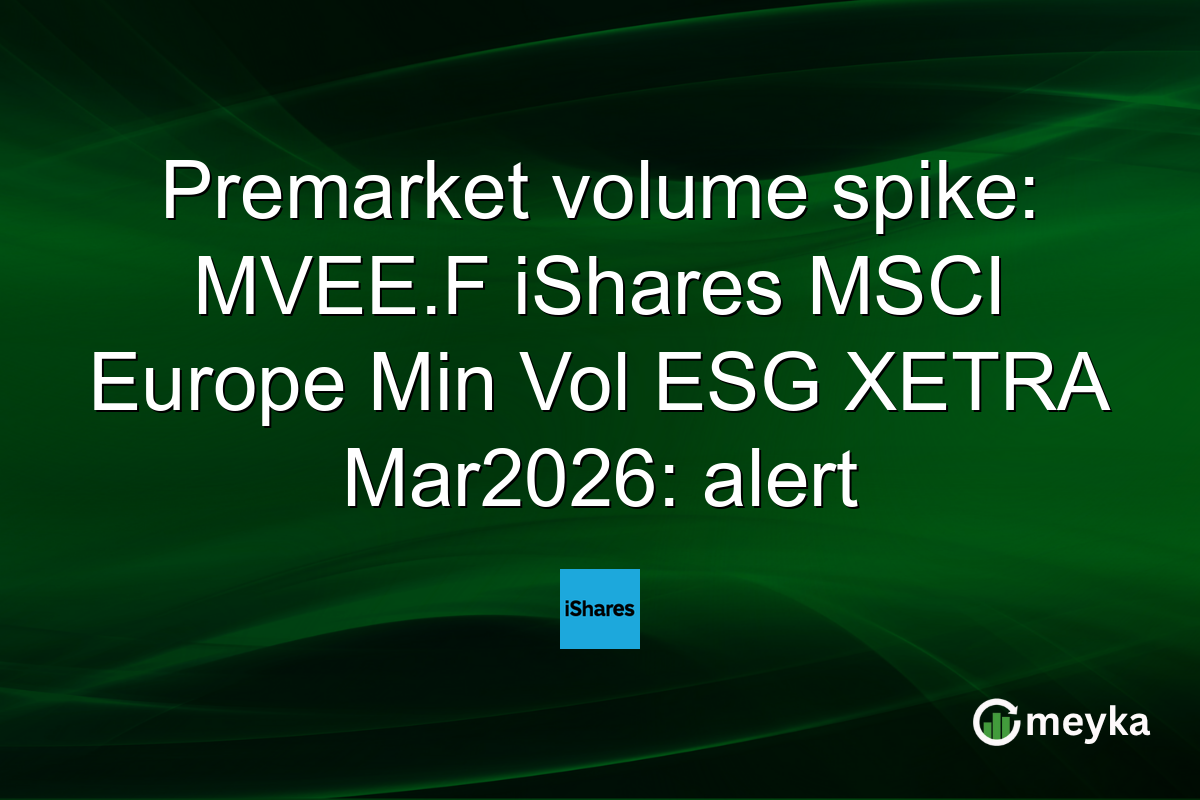 Premarket volume spike: MVEE.F iShares MSCI Europe Min Vol ESG XETRA Mar2026: alert