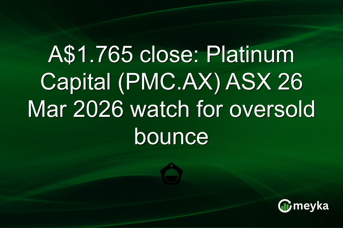 A$1.765 close: Platinum Capital (PMC.AX) ASX 26 Mar 2026 watch for oversold bounce