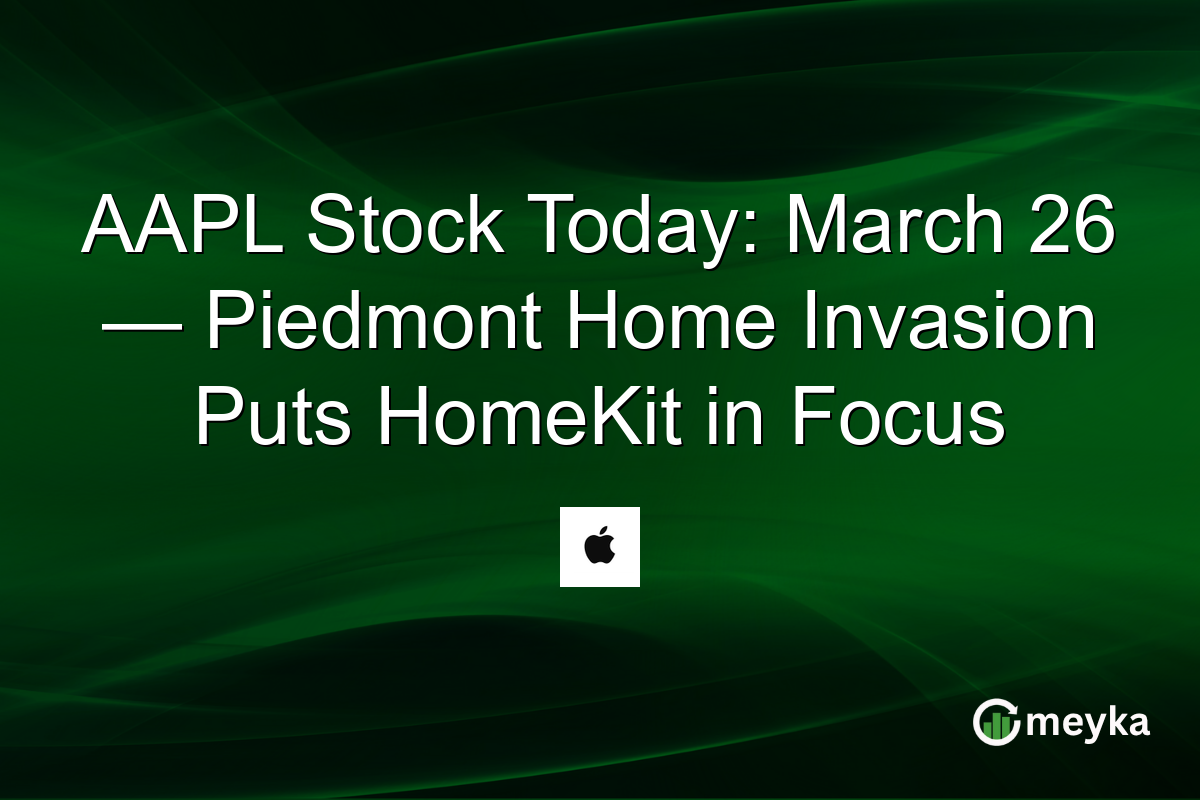 AAPL Stock Today: March 26 — Piedmont Home Invasion Puts HomeKit in Focus