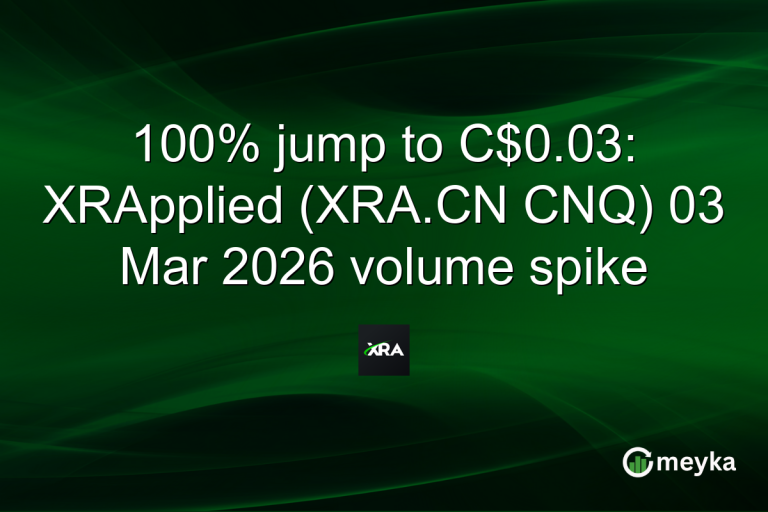 100% jump to C$0.03: XRApplied (XRA.CN CNQ) 03 Mar 2026 volume spike