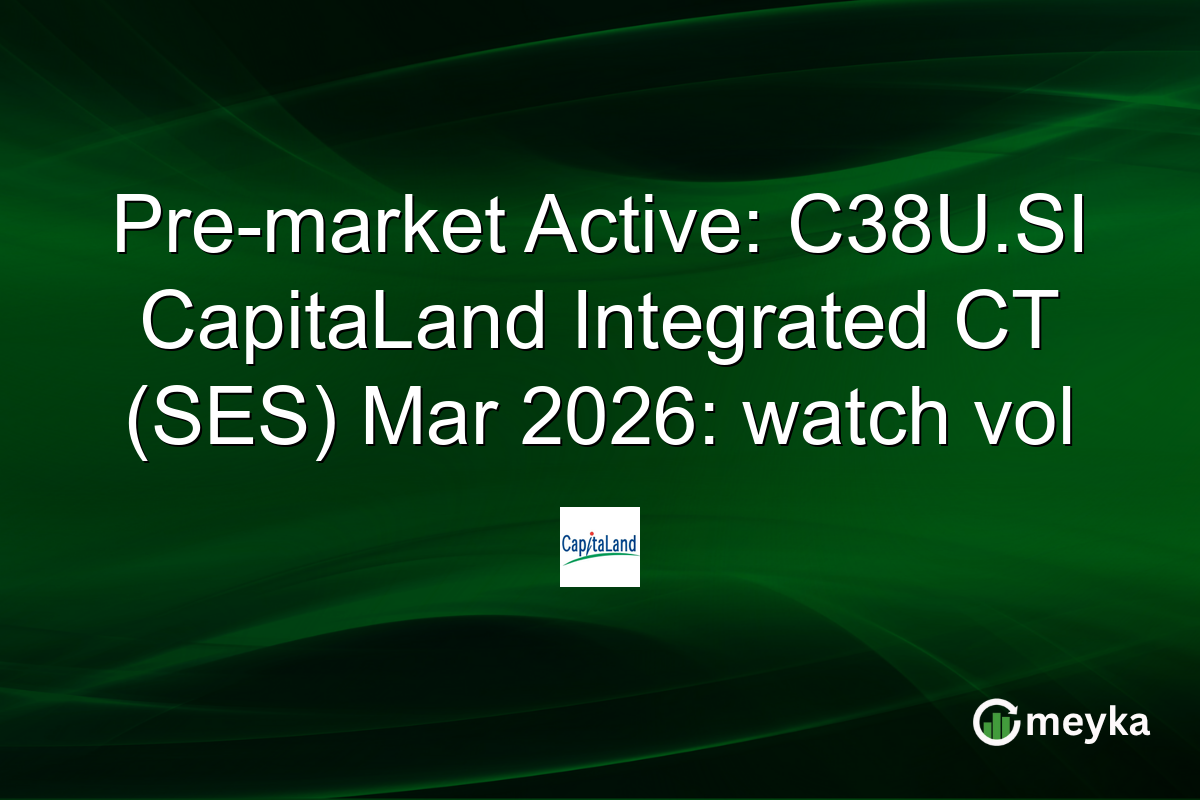 Pre-market Active: C38U.SI CapitaLand Integrated CT (SES) Mar 2026: watch vol