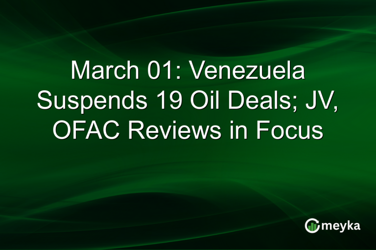March 01: Venezuela Suspends 19 Oil Deals; JV, OFAC Reviews in Focus