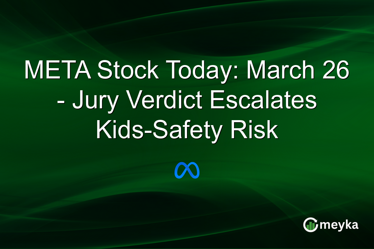META Stock Today: March 26 – Jury Verdict Escalates Kids-Safety Risk