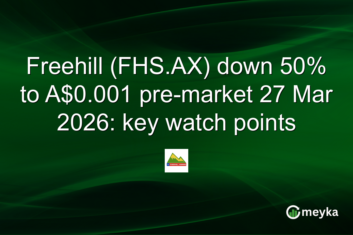 Freehill (FHS.AX) down 50% to A$0.001 pre-market 27 Mar 2026: key watch points