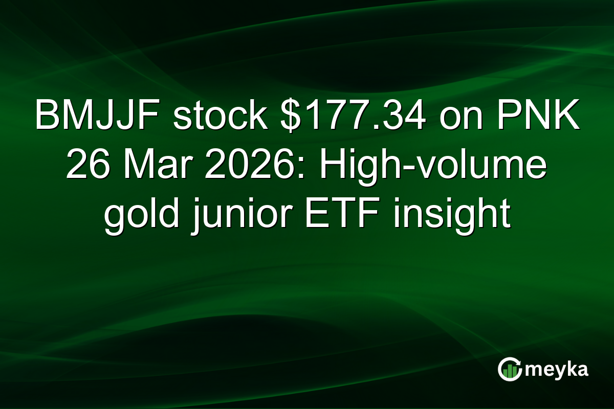 BMJJF stock $177.34 on PNK 26 Mar 2026: High-volume gold junior ETF insight