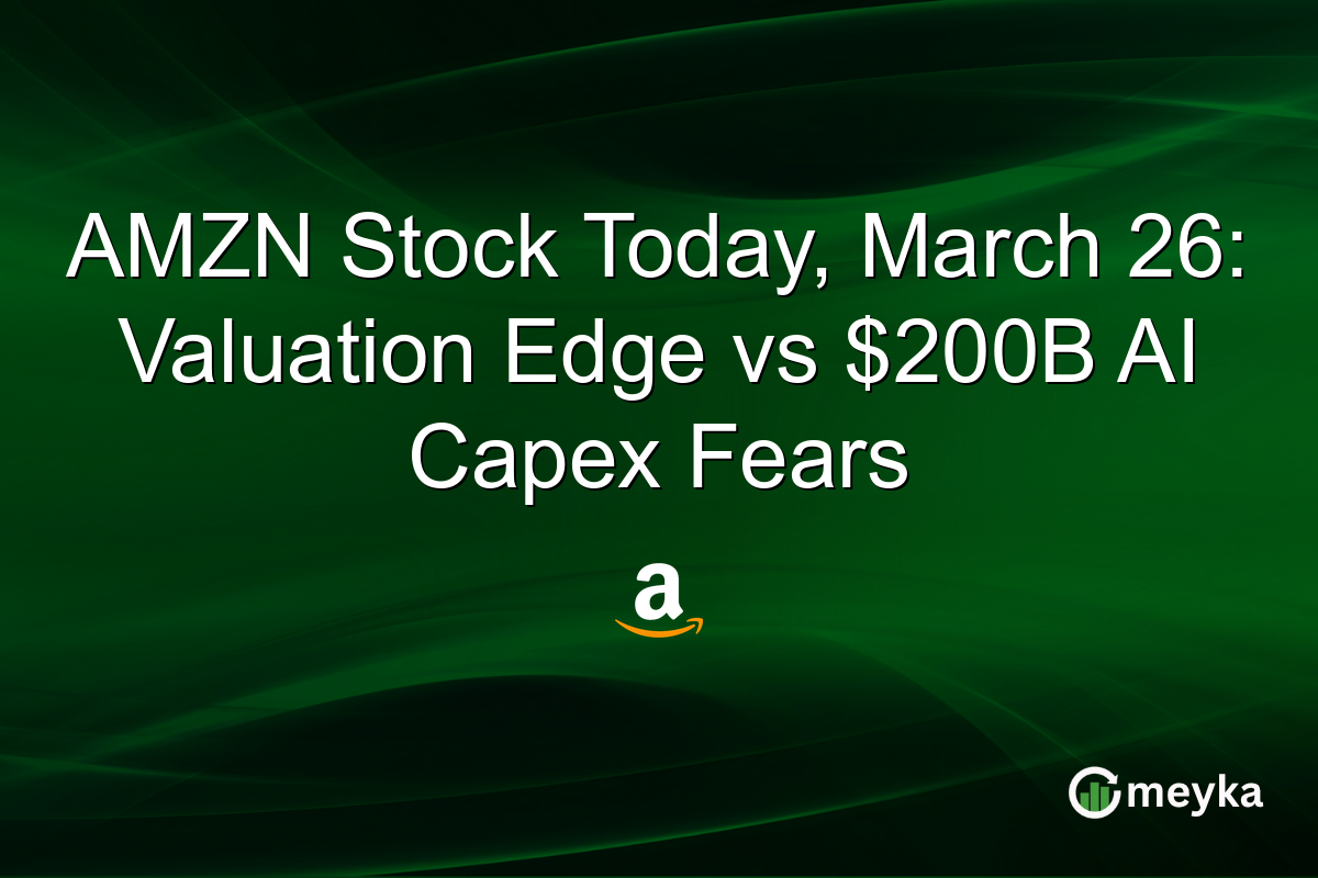 AMZN Stock Today, March 26: Valuation Edge vs $200B AI Capex Fears