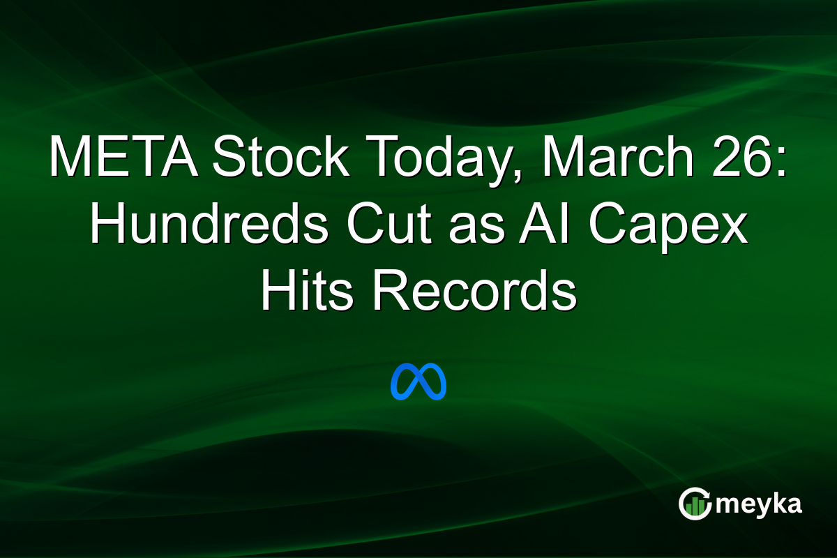 META Stock Today, March 26: Hundreds Cut as AI Capex Hits Records