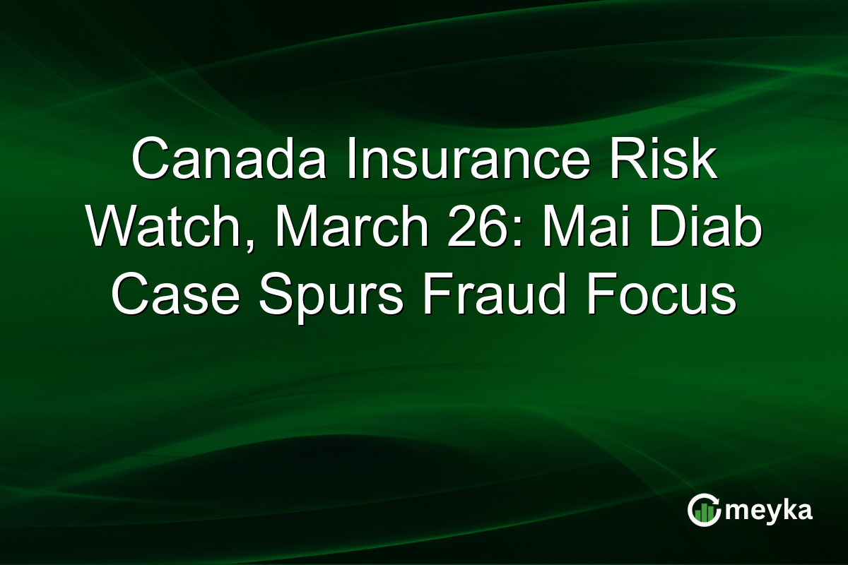 Canada Insurance Risk Watch, March 26: Mai Diab Case Spurs Fraud Focus