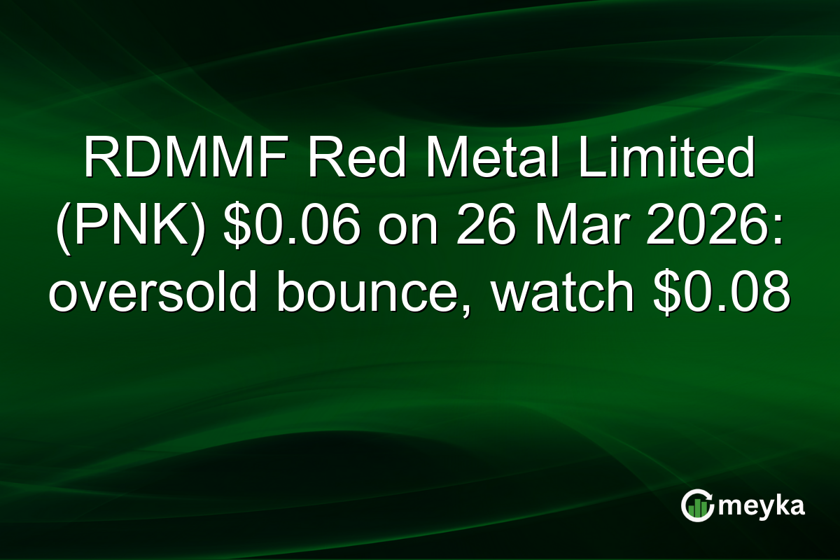 RDMMF Red Metal Limited (PNK) $0.06 on 26 Mar 2026: oversold bounce, watch $0.08