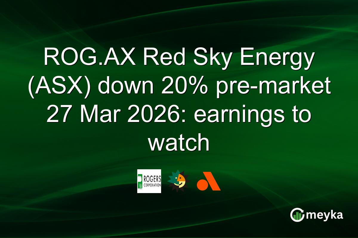 ROG.AX Red Sky Energy (ASX) down 20% pre-market 27 Mar 2026: earnings to watch