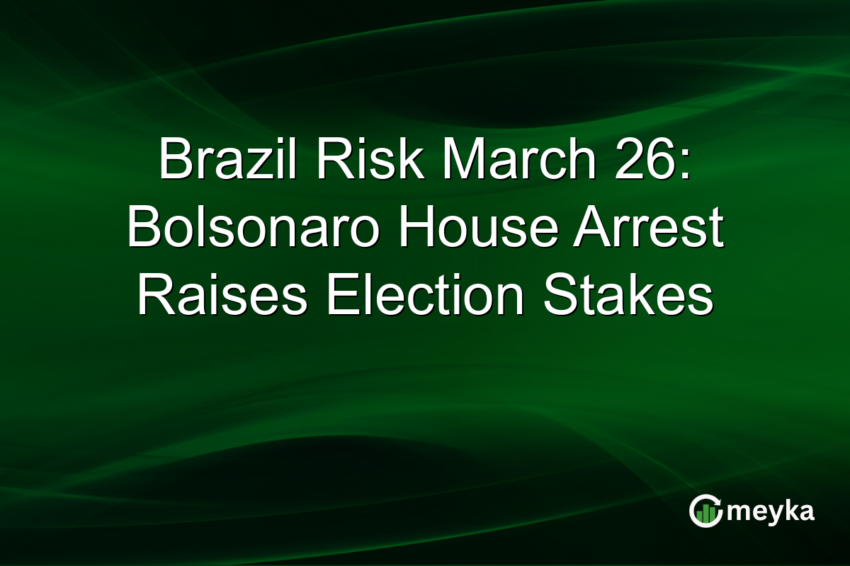 Brazil Risk March 26: Bolsonaro House Arrest Raises Election Stakes