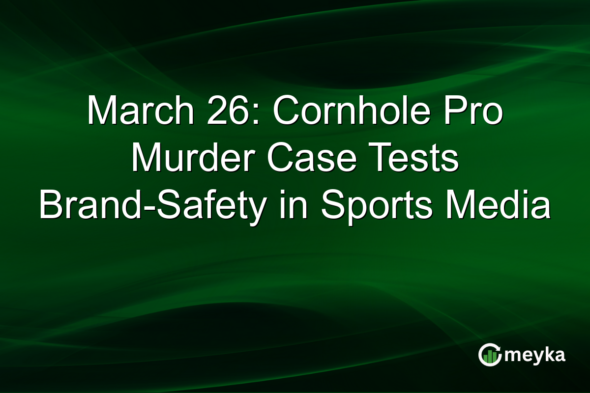 March 26: Cornhole Pro Murder Case Tests Brand-Safety in Sports Media