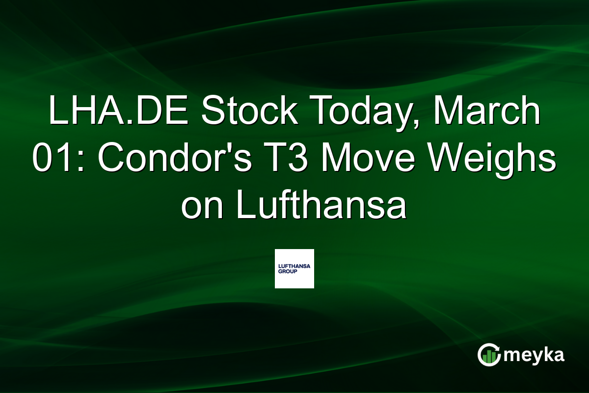 LHA.DE Stock Today, March 01: Condor’s T3 Move Weighs on Lufthansa
