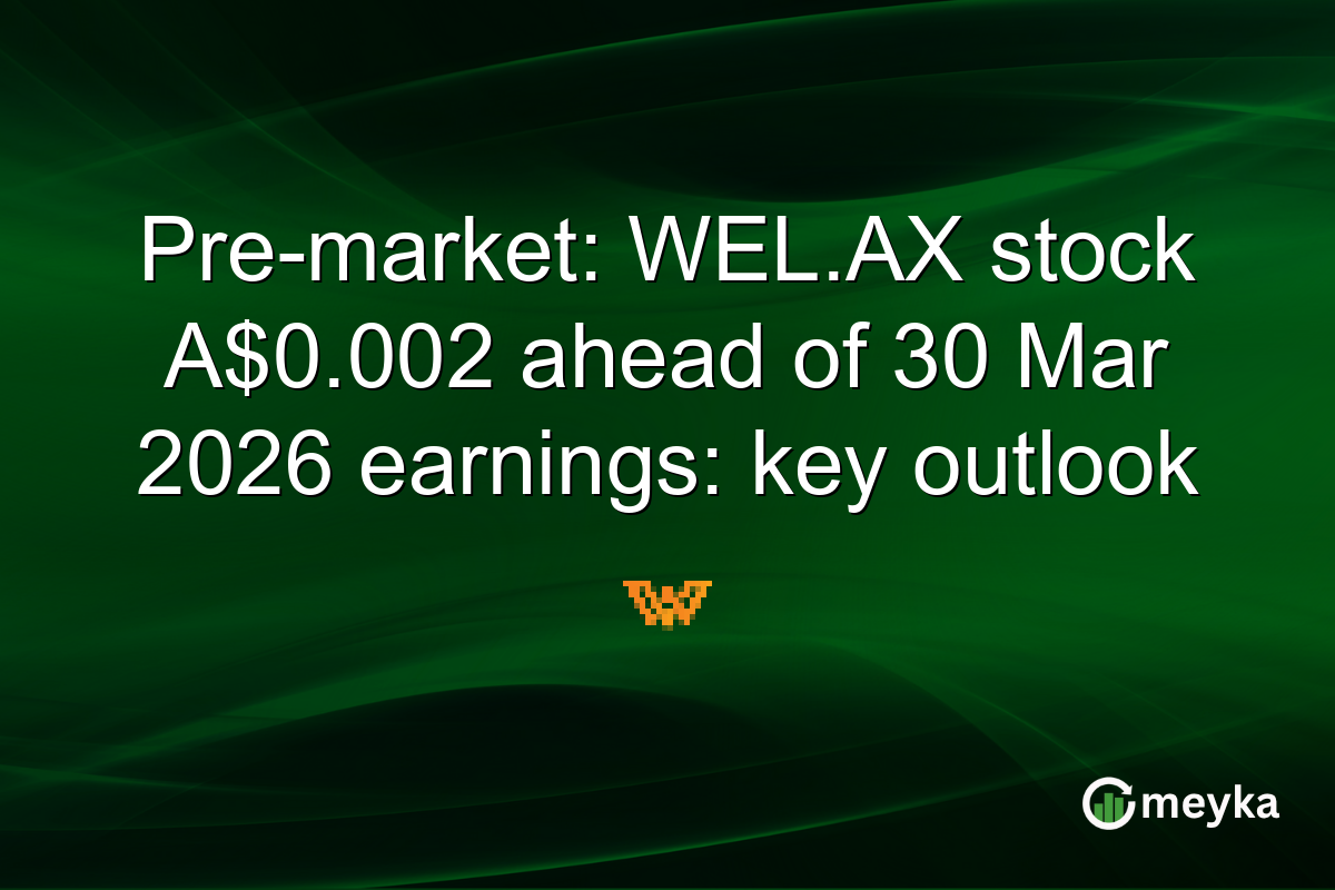 Pre-market: WEL.AX stock A$0.002 ahead of 30 Mar 2026 earnings: key outlook