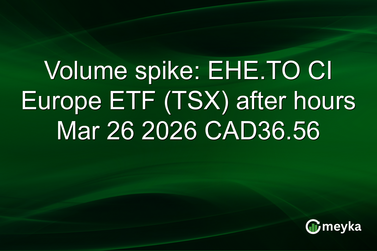 Volume spike: EHE.TO CI Europe ETF (TSX) after hours Mar 26 2026 CAD36.56