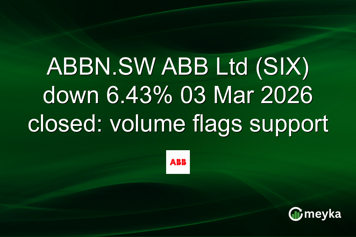 ABBN.SW ABB Ltd (SIX) down 6.43% 03 Mar 2026 closed: volume flags support