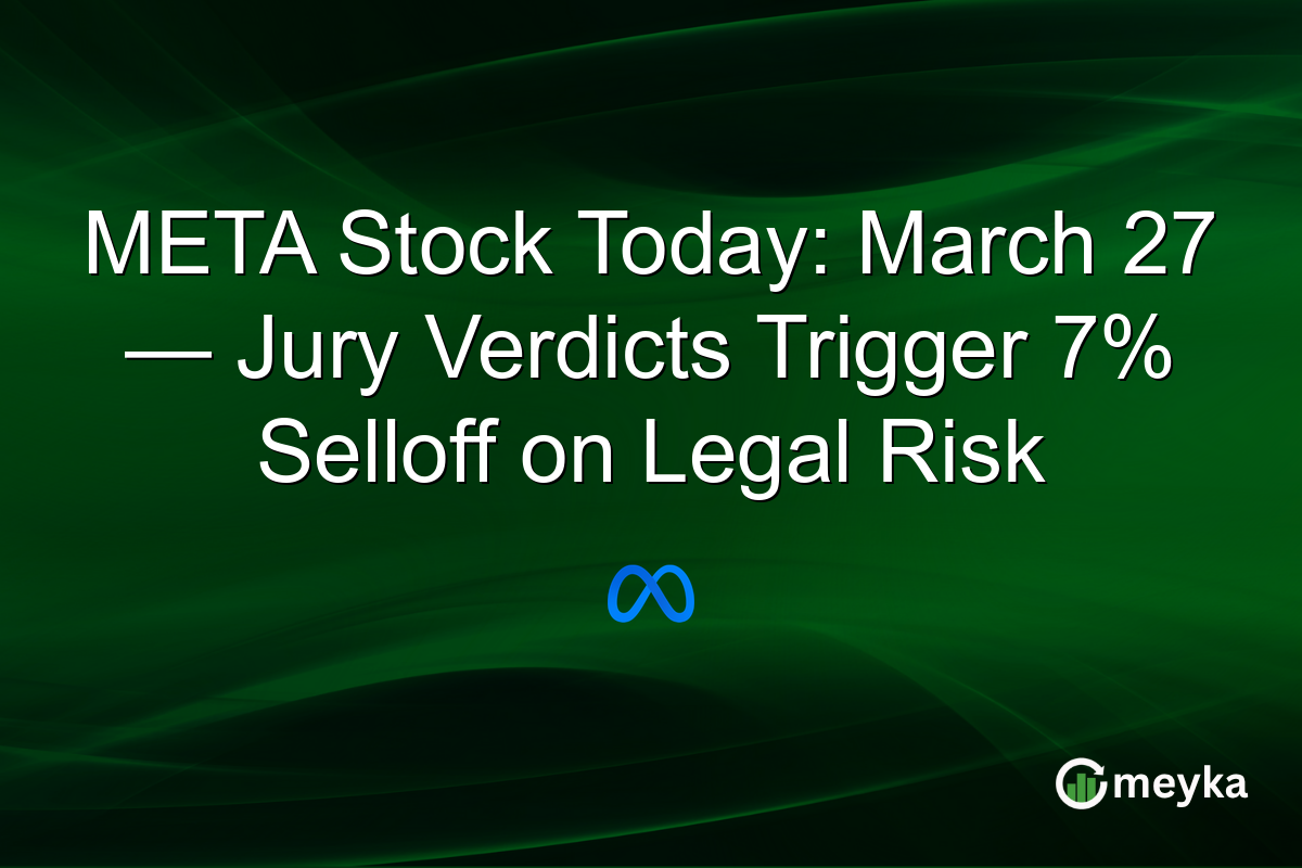 META Stock Today: March 27 — Jury Verdicts Trigger 7% Selloff on Legal Risk