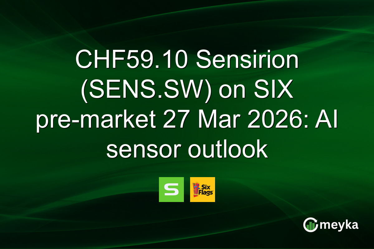 CHF59.10 Sensirion (SENS.SW) on SIX pre-market 27 Mar 2026: AI sensor outlook