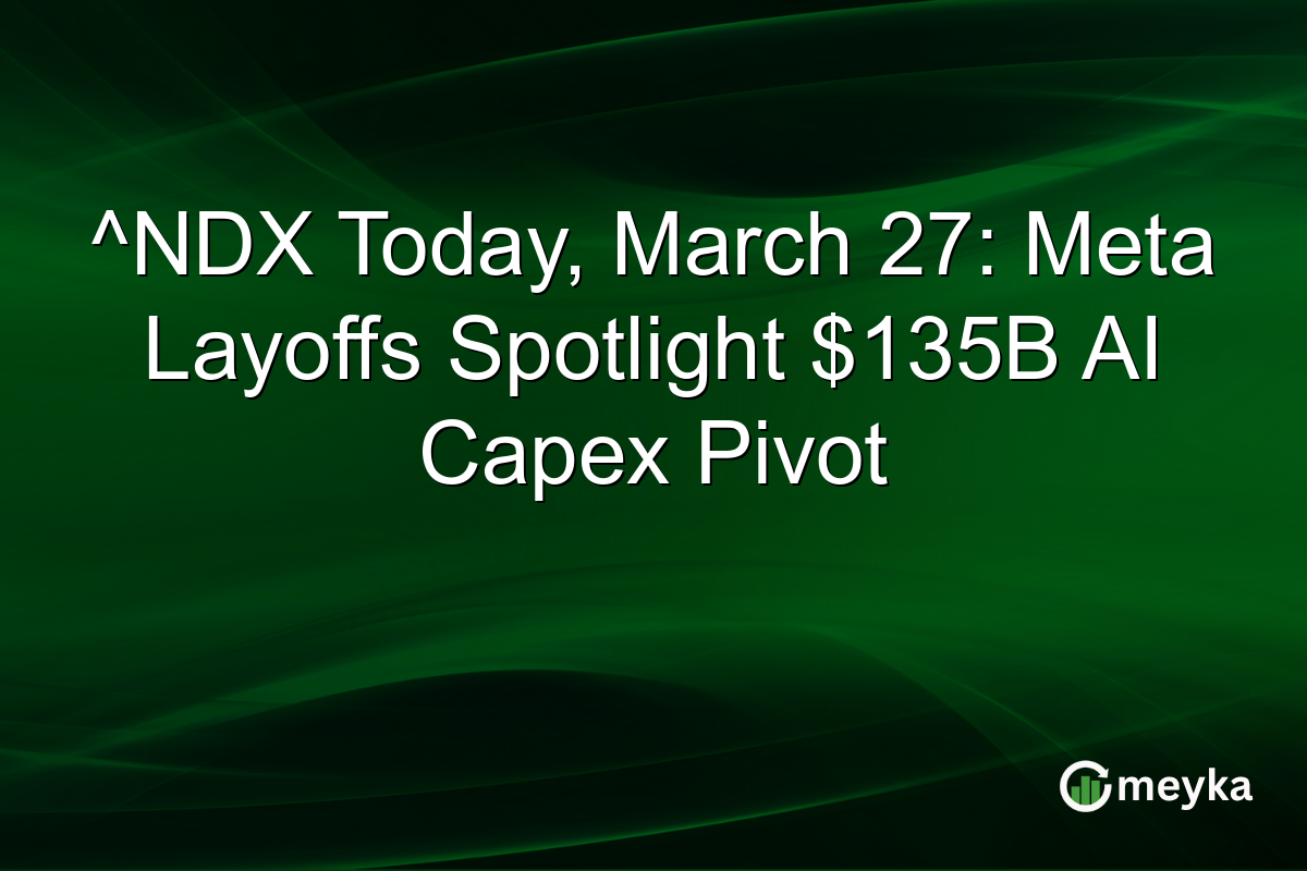 ^NDX Today, March 27: Meta Layoffs Spotlight $135B AI Capex Pivot