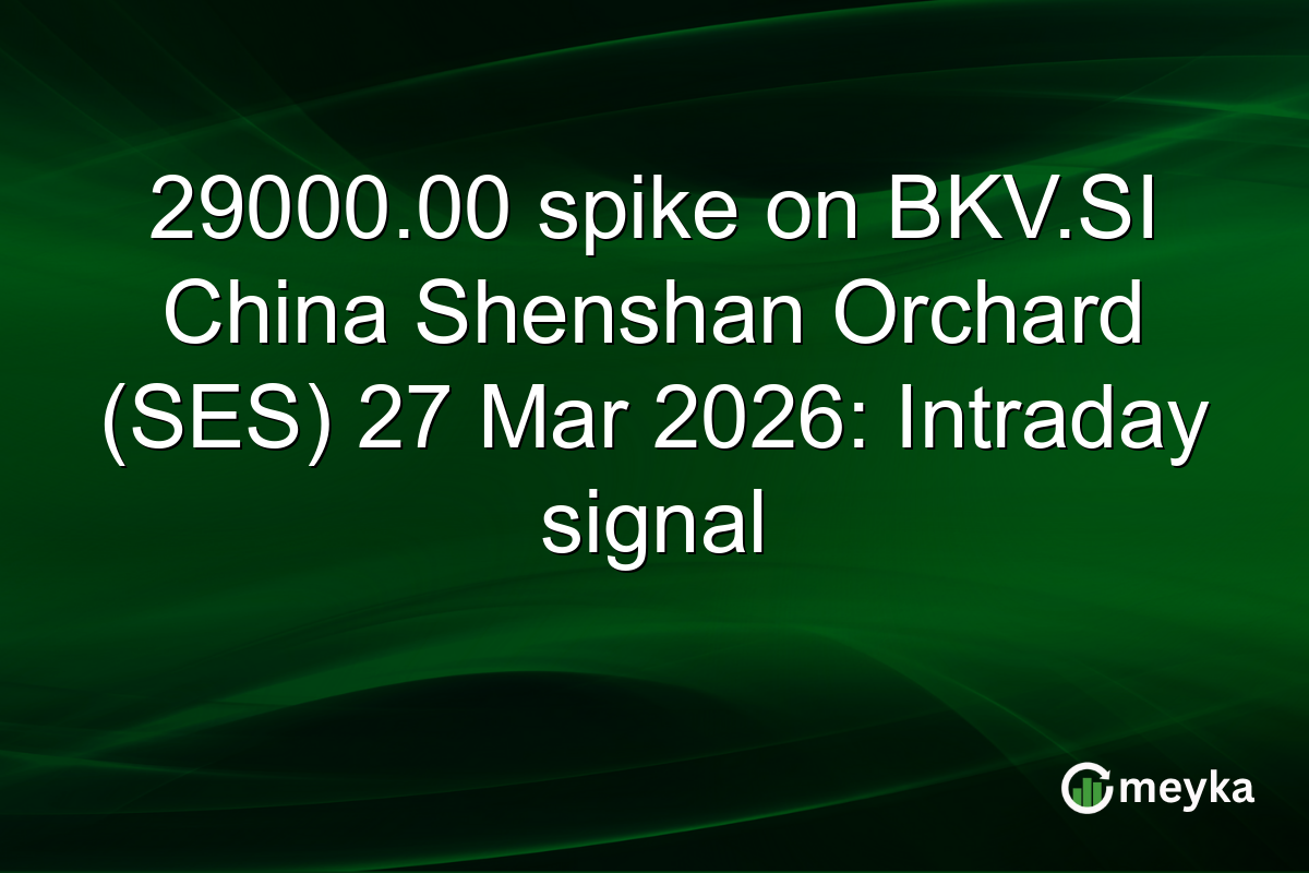 29000.00 spike on BKV.SI China Shenshan Orchard (SES) 27 Mar 2026: Intraday signal