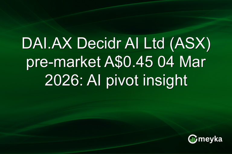 DAI.AX Decidr AI Ltd (ASX) pre-market A$0.45 04 Mar 2026: AI pivot insight