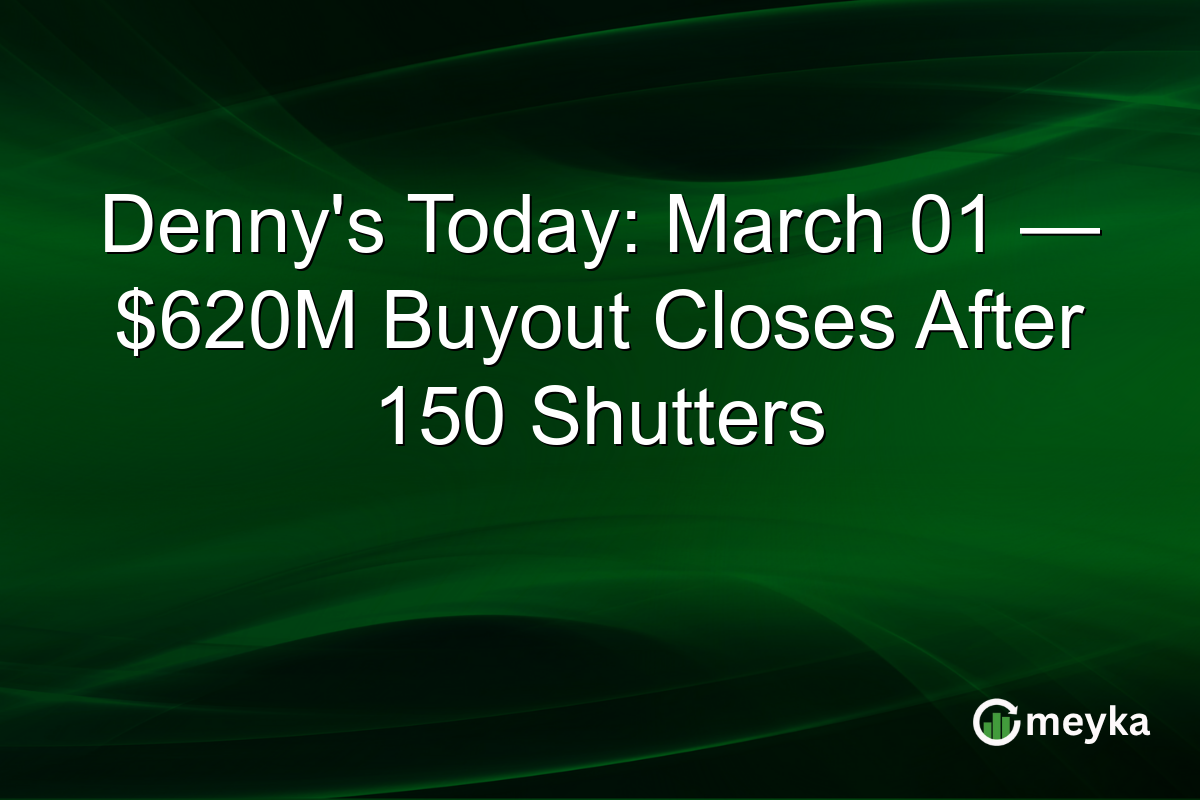 Denny’s Today: March 01 — $620M Buyout Closes After 150 Shutters