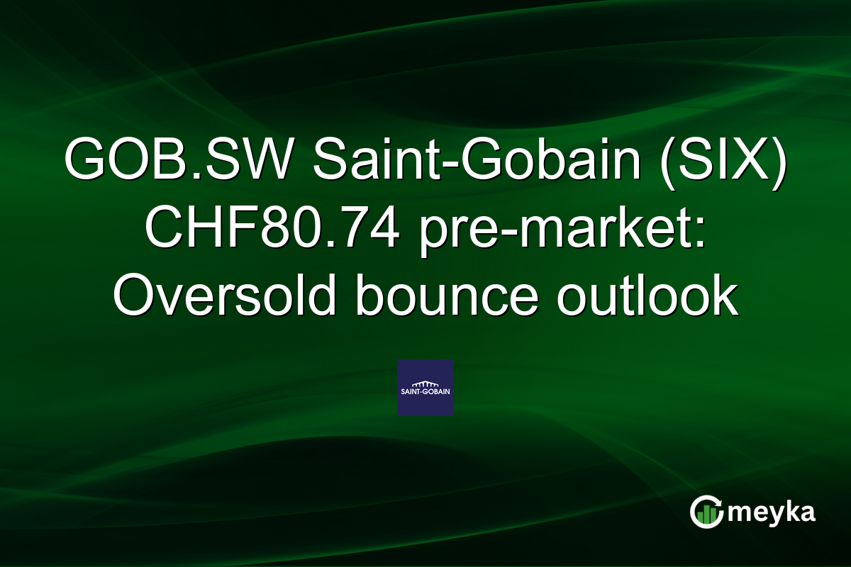 GOB.SW Saint-Gobain (SIX) CHF80.74 pre-market: Oversold bounce outlook