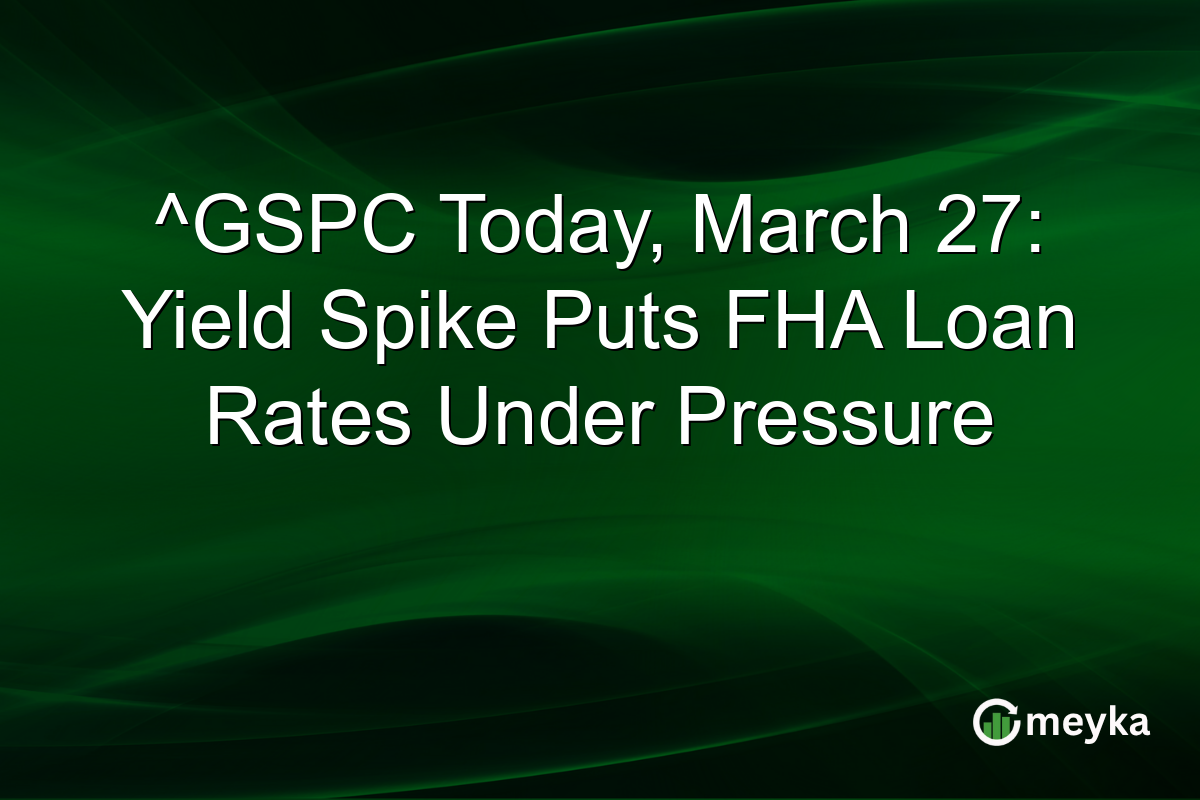 ^GSPC Today, March 27: Yield Spike Puts FHA Loan Rates Under Pressure