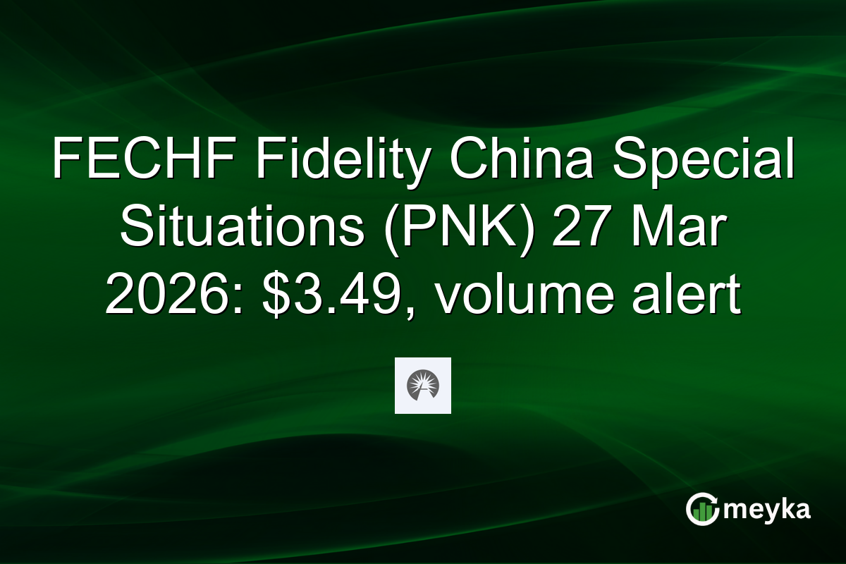 FECHF Fidelity China Special Situations (PNK) 27 Mar 2026: $3.49, volume alert