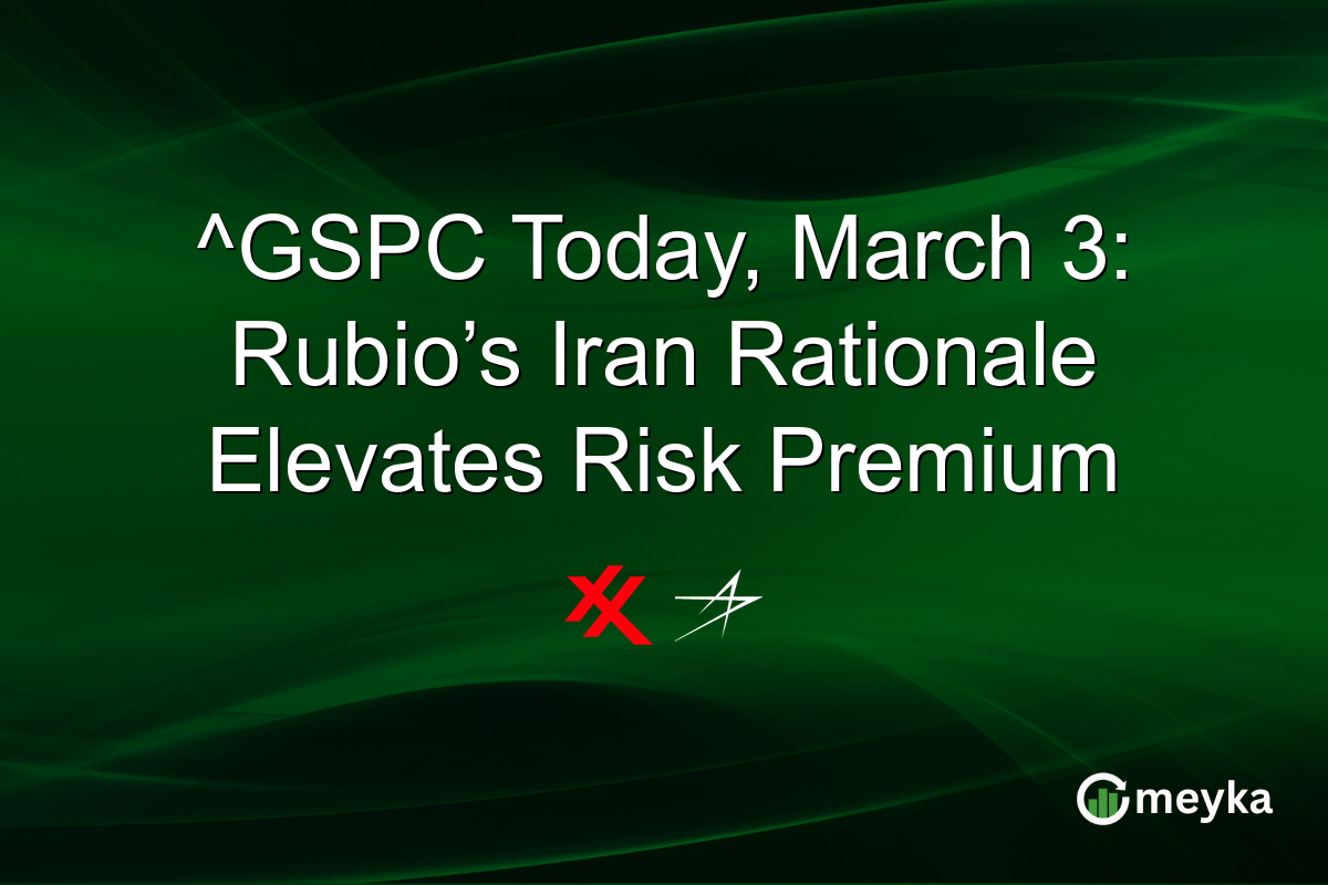^GSPC Today, March 3: Rubio’s Iran Rationale Elevates Risk Premium