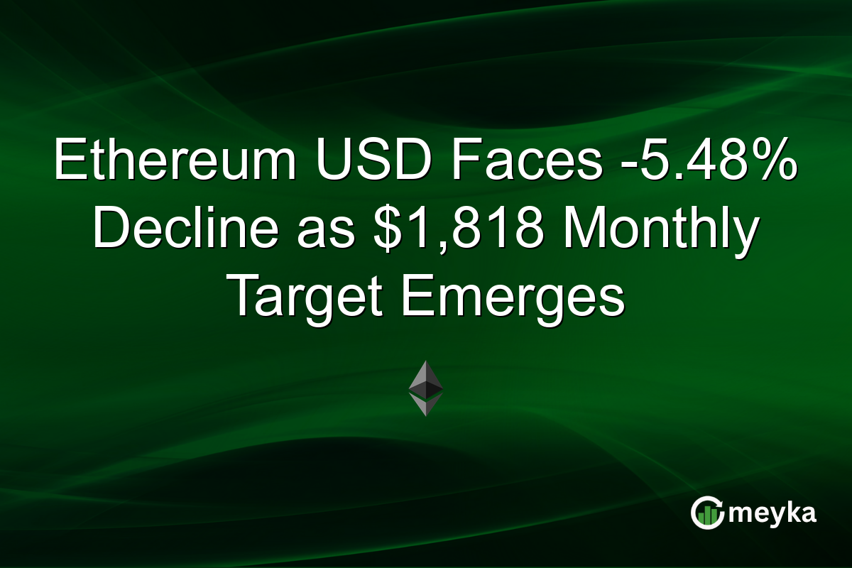 Ethereum USD Faces -5.48% Decline as $1,818 Monthly Target Emerges