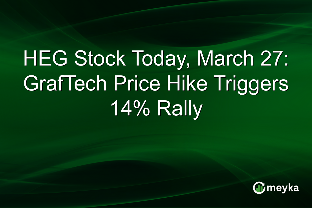 HEG Stock Today, March 27: GrafTech Price Hike Triggers 14% Rally