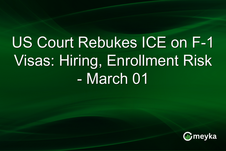 US Court Rebukes ICE on F-1 Visas: Hiring, Enrollment Risk - March 01