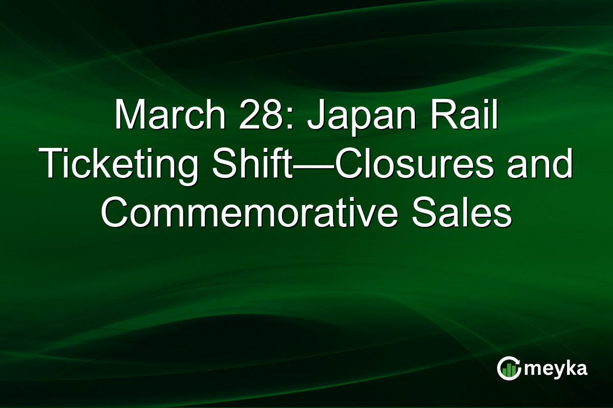 March 28: Japan Rail Ticketing Shift—Closures and Commemorative Sales