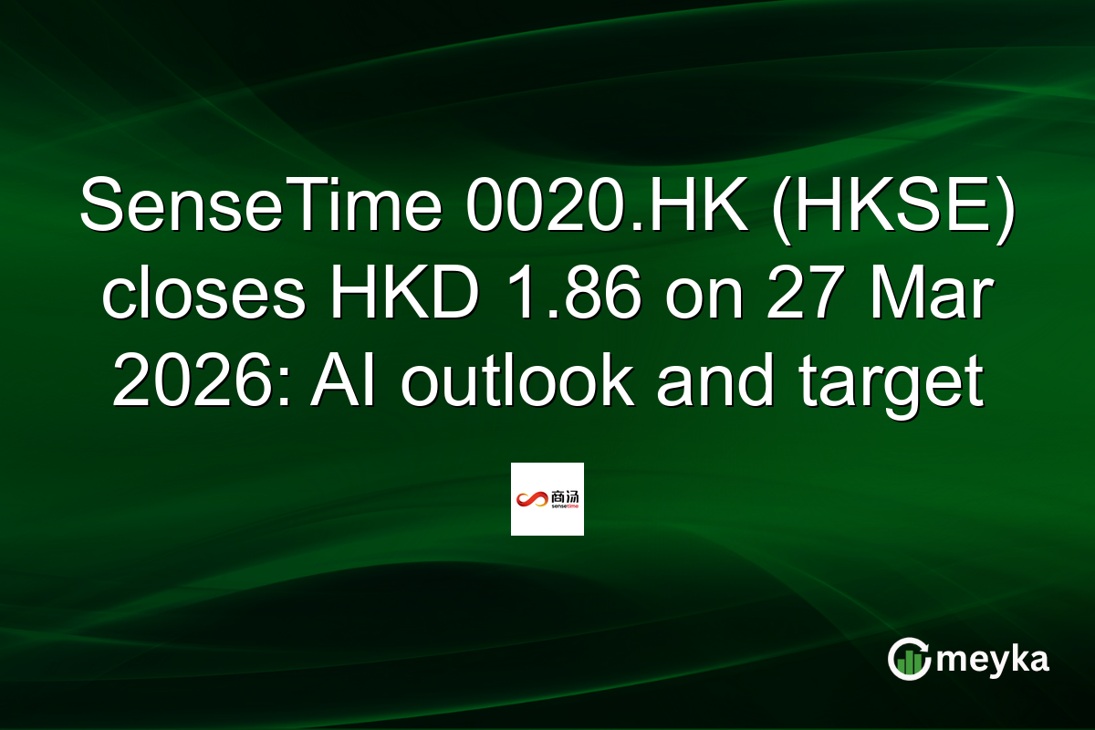SenseTime 0020.HK (HKSE) closes HKD 1.86 on 27 Mar 2026: AI outlook and target