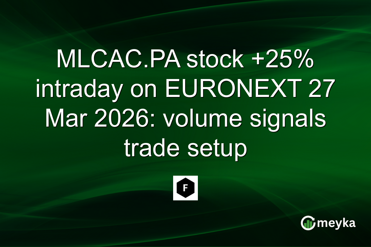 MLCAC.PA stock +25% intraday on EURONEXT 27 Mar 2026: volume signals trade setup