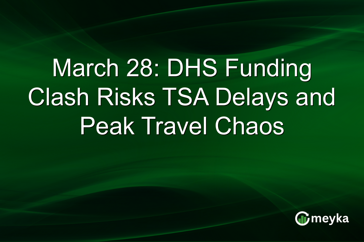 March 28: DHS Funding Clash Risks TSA Delays and Peak Travel Chaos