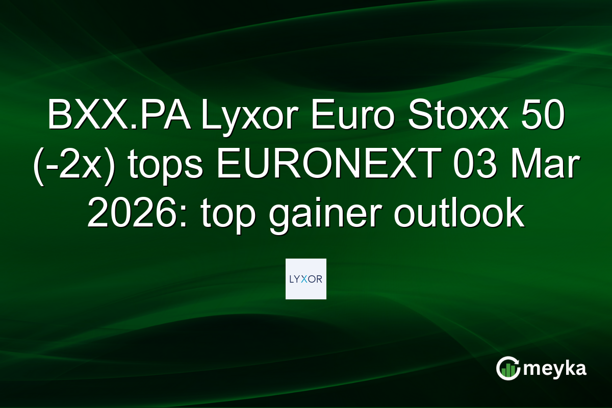 BXX.PA Lyxor Euro Stoxx 50 (-2x) tops EURONEXT 03 Mar 2026: top gainer outlook