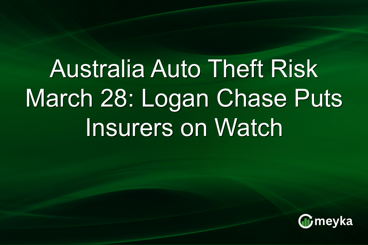 Australia Auto Theft Risk March 28: Logan Chase Puts Insurers on Watch