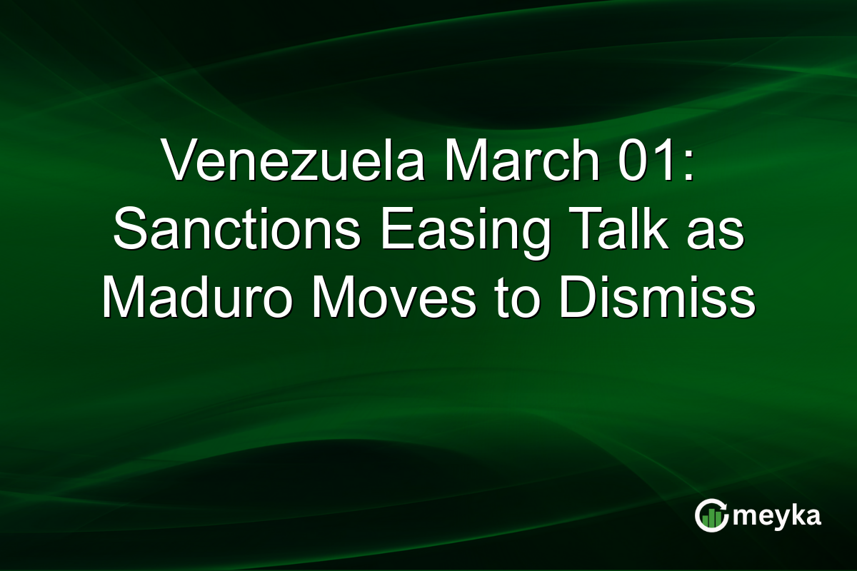 Venezuela March 01: Sanctions Easing Talk as Maduro Moves to Dismiss