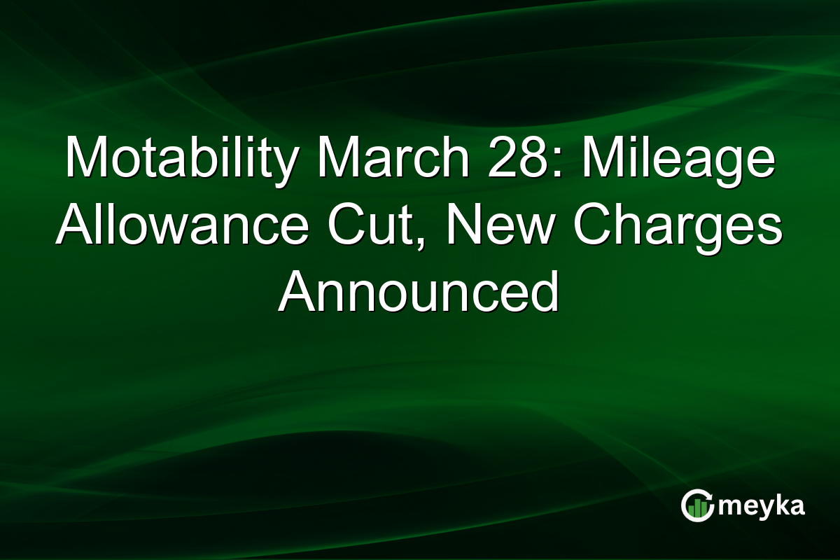 Motability March 28: Mileage Allowance Cut, New Charges Announced