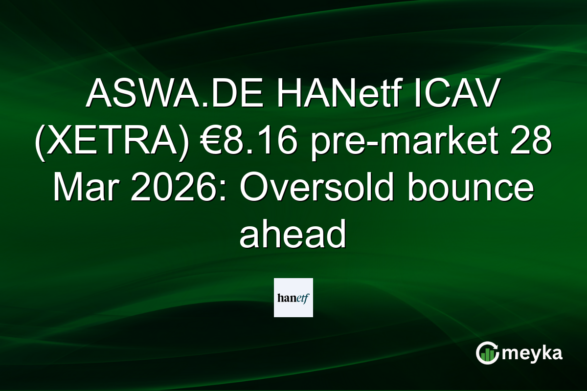 ASWA.DE HANetf ICAV (XETRA) €8.16 pre-market 28 Mar 2026: Oversold bounce ahead