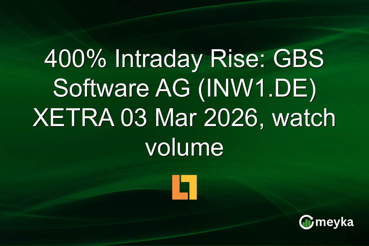 400% Intraday Rise: GBS Software AG (INW1.DE) XETRA 03 Mar 2026, watch volume
